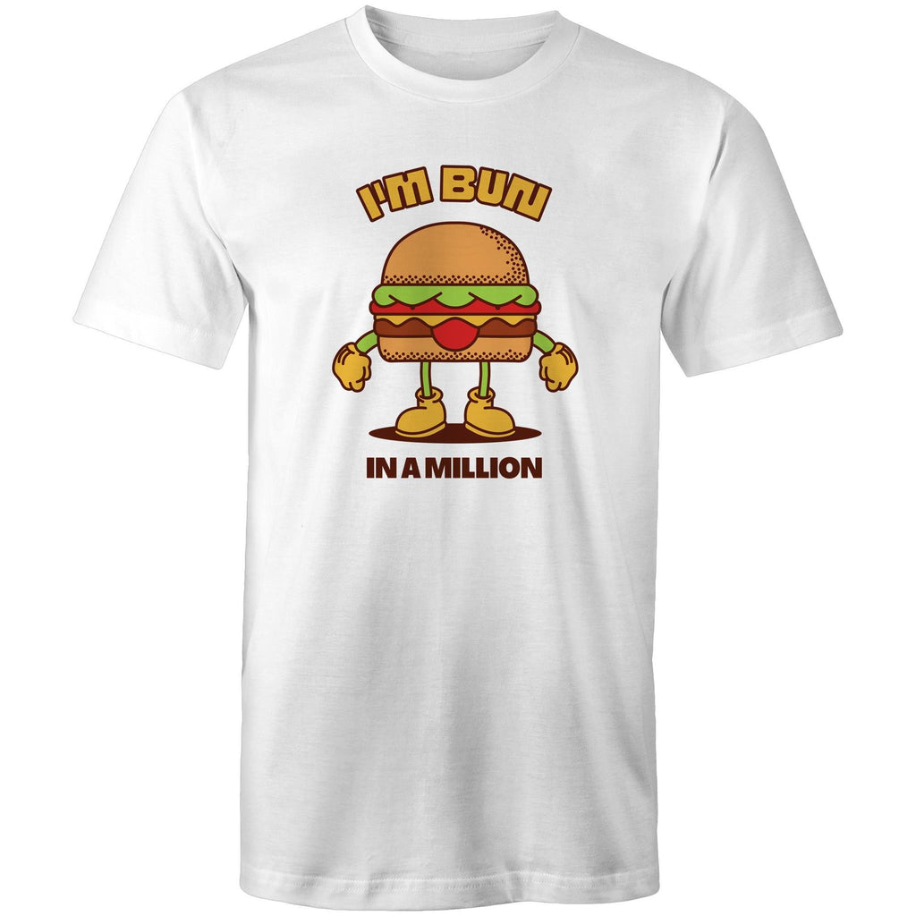 I'm Bun In A Million, Hamburger - Mens T-Shirt White Mens T-shirt Food Printed In Australia
