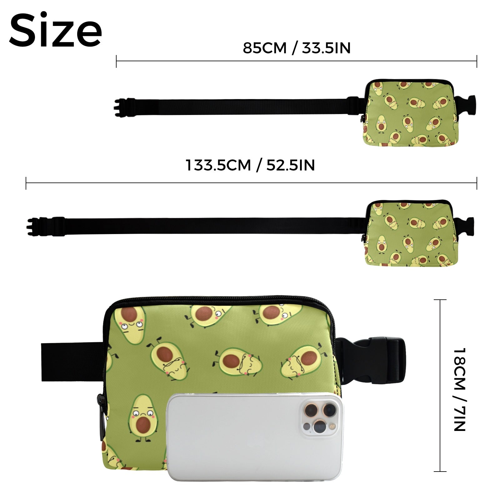 Avocado Characters - Belt Bag