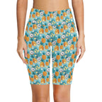 Pineapple Coconut Women's Bike Shorts With Side Pockets