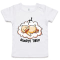Always Tired, Duckling AS Colour Baby T-shirt White Baby T-shirt animal Printed In Australia
