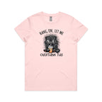 Frazzled Cat, Hang On, Let Me Overthink This Women's AS Colour T-shirt Pink Womens T-shirt animal Printed In Australia