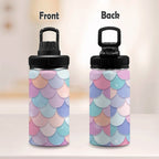 Mermaid Scales Kids Water Bottle with Chug Lid (12 oz) Kids Water Bottle with Chug Lid Printed Offshore