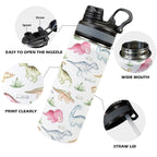 Dinosaur Garden - Insulated Water Bottle with Dual-Use Lid (18oz) Insulated Water Bottle with Dual-Use Lid (18oz) animal Printed Offshore