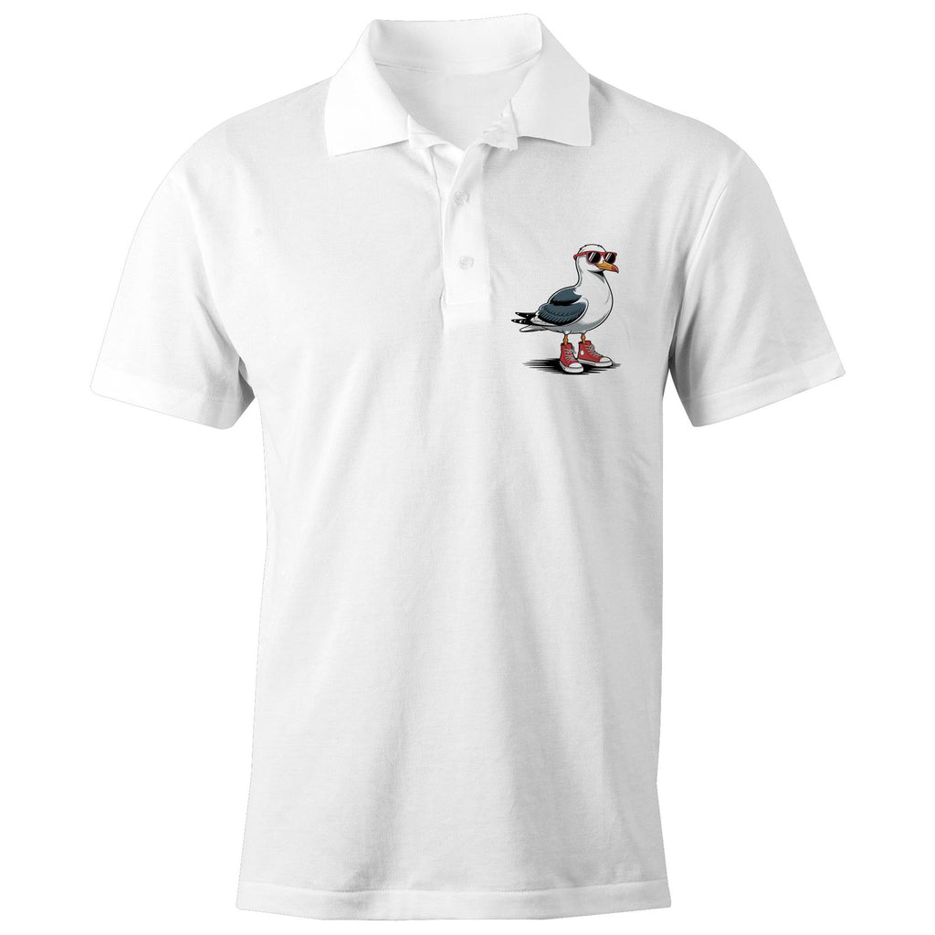Seagull With Sunglasses And Hightops AS Colour Chad Polo Shirt