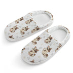 Cheeky Cats Kids Cotton Slippers white Kids Cotton Slippers animal Printed Offshore