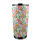 Bright Painted Tropical 20oz Mobile Tumbler with Lid (Black Lock) 20oz Travel Mug Plants Printed Offshore