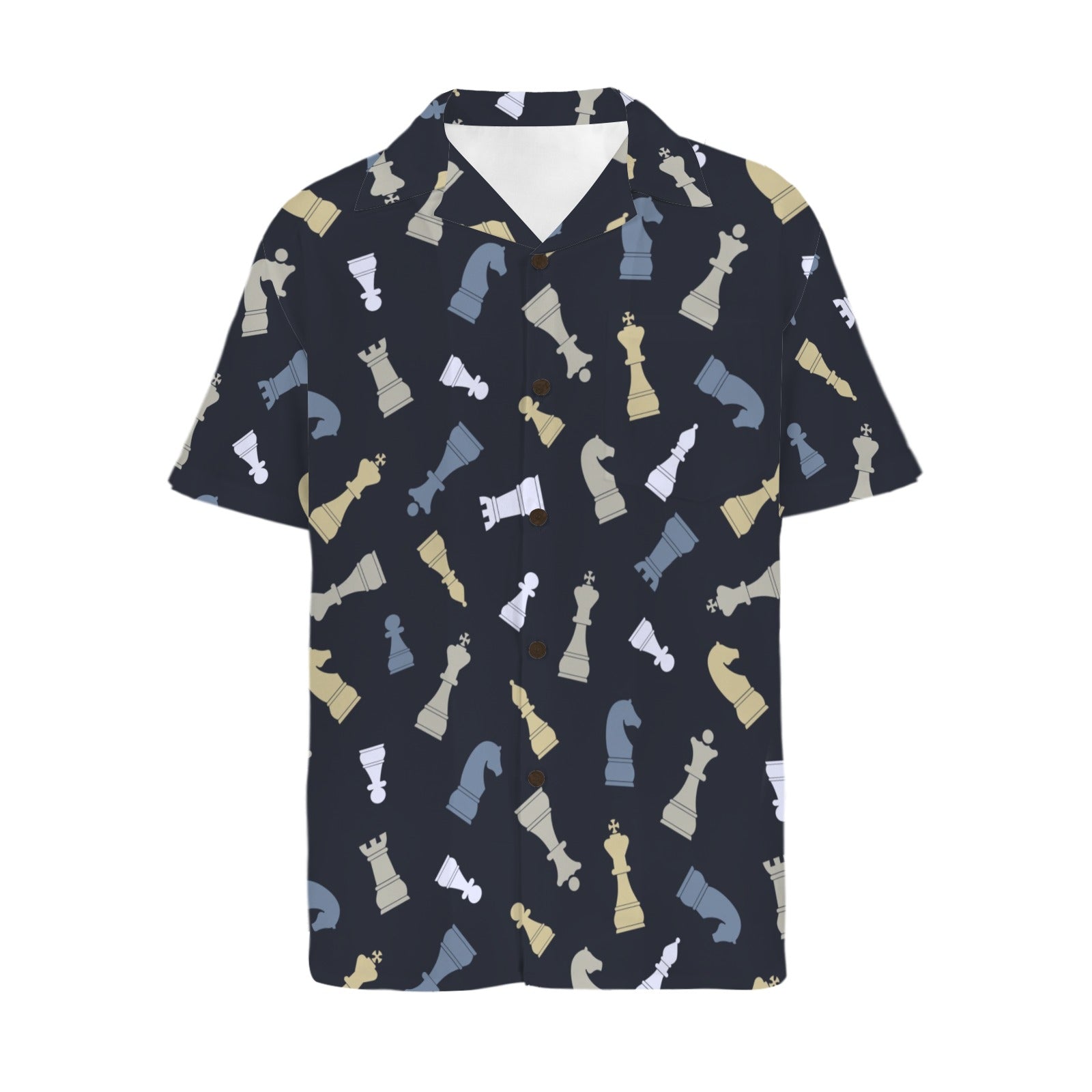 Chess Pattern - Men's Hawaiian Shirt (Model T87) Men's Hawaiian Shirt (New) Chess Games Printed Offshore
