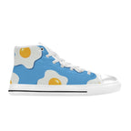 Fried Eggs - Kids High Top Canvas Shoes