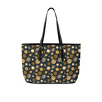 Planets PU Leather Tote Bag Large One Size Leather Tote Bag-Large Printed Offshore Space