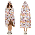 Painted Flowers Kids Hooded Blanket 100cm x 130cm