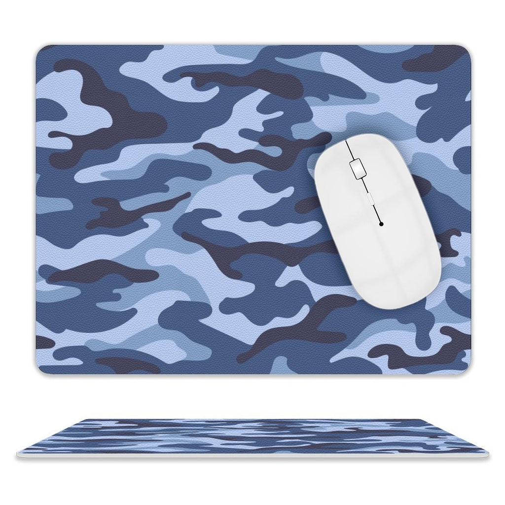 Blue Camouflage Leather Mouse Pad white One size Leather Mouse Pad Printed Offshore