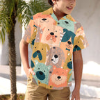 Lots Of Dogs - Junior Kids Hawaiian Shirt