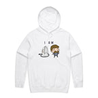 I Am Ironing Man - Mens Hoodie White Mens Hoodie comic Printed In Australia