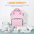 Pink Cat Doughnuts Multi-Function Backpack, Nappy / Diaper Bag Multi-function Backpack, Nappy / Diaper Bag Food Printed Offshore