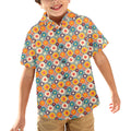 Happy Retro Flowers Junior Kids Hawaiian Shirt 6-7Y Junior Kids Hawaiian Shirt 2-7 Printed Offshore
