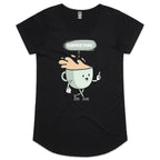 Coffee Time - Womens Scoop Neck T-Shirt Black Womens Scoop Neck T-shirt Coffee Printed In Australia