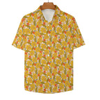 Trippy Floral Women's Collared Pocketless Short Sleeve Shirt