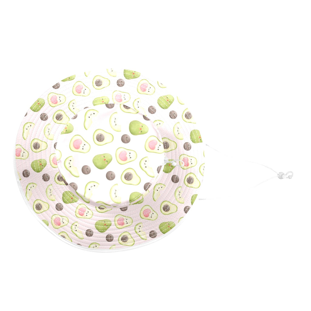 Avocado Love Wide Brim Bucket Hat Wide Brim Bucket Hat Food Printed Offshore