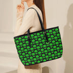 Aliens - Leather Tote Bag-Large