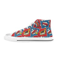 Comic Book Pop Men's High Top Canvas Shoes US14 Men's Classic High Top Canvas Shoes Printed Offshore