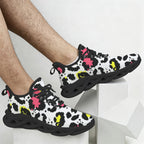 Leopard Print Colour Men's Twisted Sole Sneakers