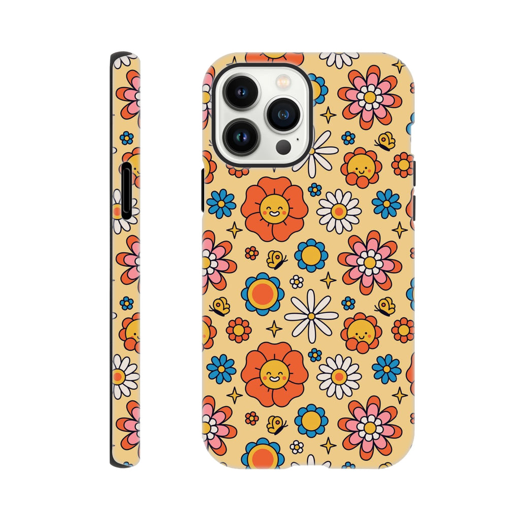 Hippy Flower - Apple iPhone Tough case iPhone 13 Pro Max iPhone Tough Case Globally Fulfilled Retro