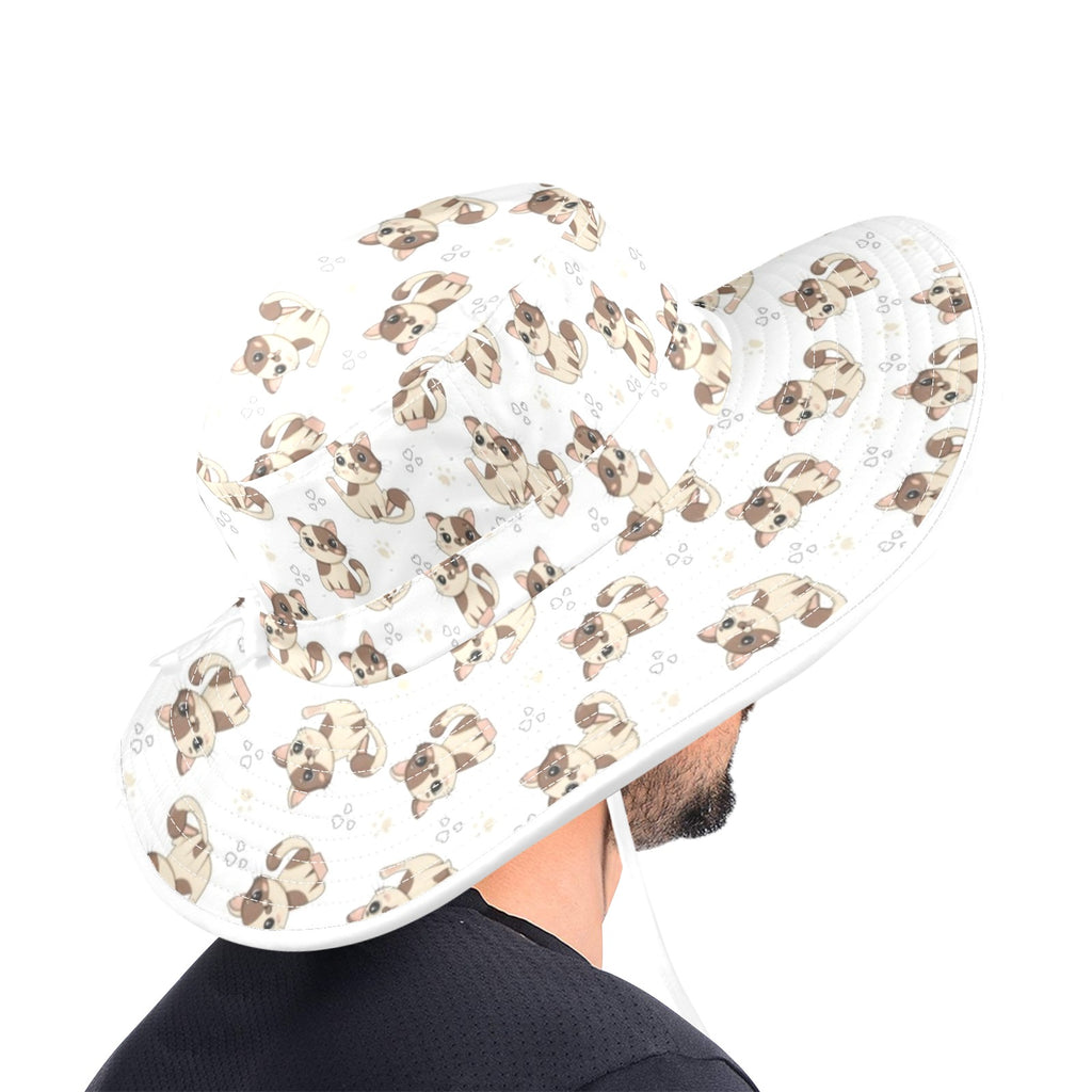 Cheeky Cats Wide Brim Bucket Hat Wide Brim Bucket Hat animal Printed Offshore
