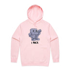 I Rock - Mens Hoodie Pink Mens Hoodie Music Printed In Australia