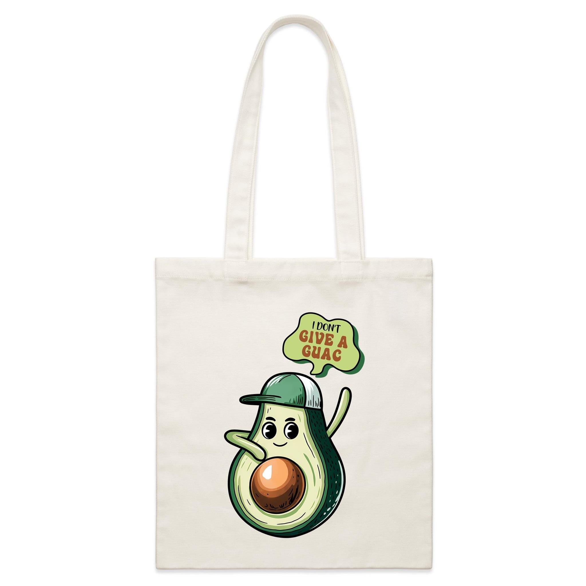 Avocado, I Don't Give A Guac - Parcel Canvas Tote Bag Default Title Small Tote Bag Food Printed In Australia