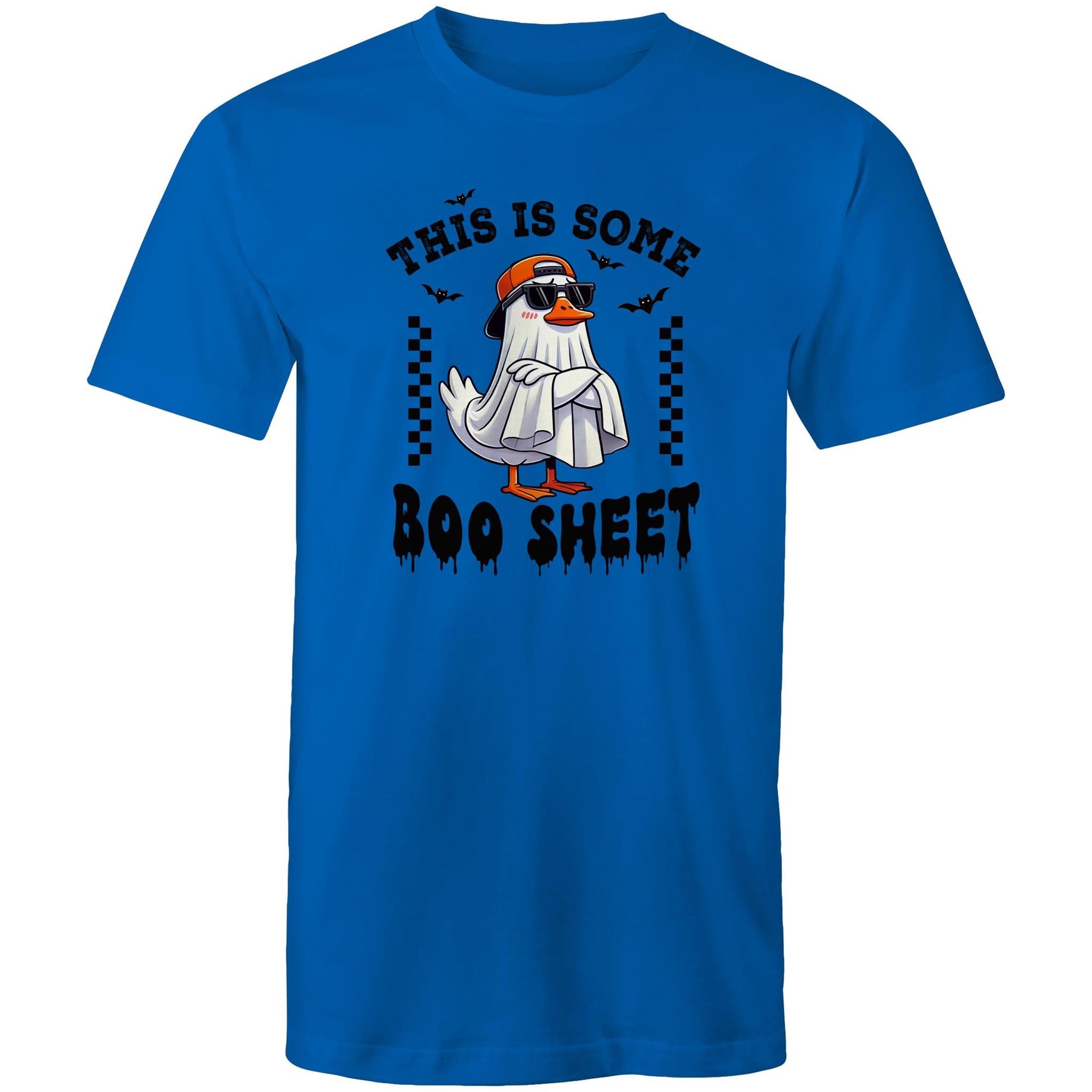 This Is Some Boo Sheet, Halloween - Mens T-Shirt Bright Royal Mens T-shirt Halloween Printed In Australia
