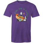 Hotdog, I'm On A Roll - Mens T-Shirt Purple Mens T-shirt Food Printed In Australia