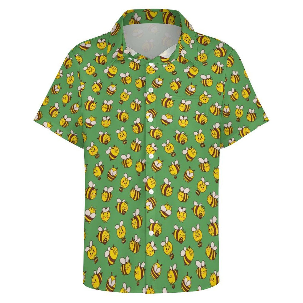 Busy Bees Women's Short-Sleeve Button Up Shirt