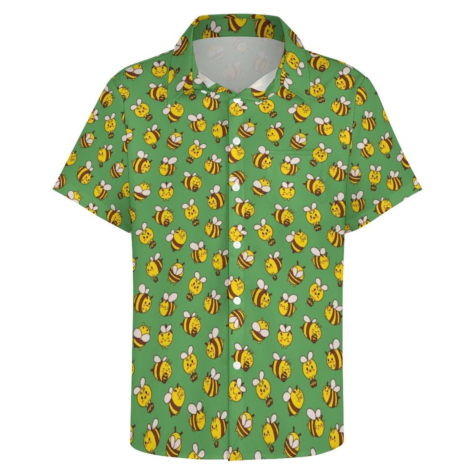 Busy Bees Women's Short-Sleeve Button Up Shirt
