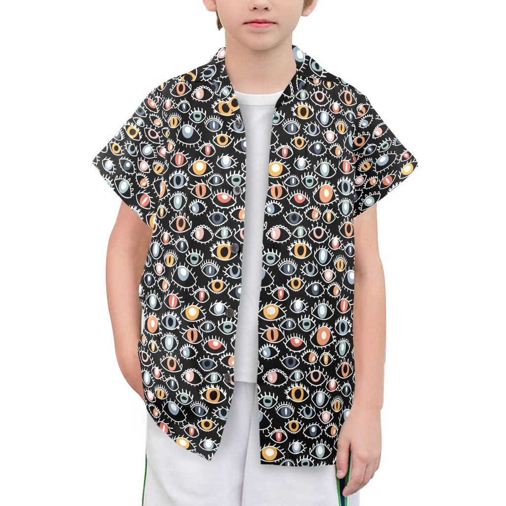 Eyes On Black Senior Kids Hawaiian Shirt