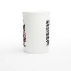 Not A Morning Bird, Not A Night Owl, Just Tired - White 10oz Porcelain Slim Mug Porcelain Mug animal Globally Fulfilled Work