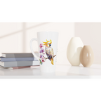 Personalise - Cockatoo, Australian Birds - White Latte 17oz Ceramic Mug Personalised Latte Mug animal Globally Fulfilled