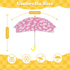 Pink Leopard Kids Safe Round Corner Umbrella Kids Safe Round Corner Umbrella animal Printed Offshore