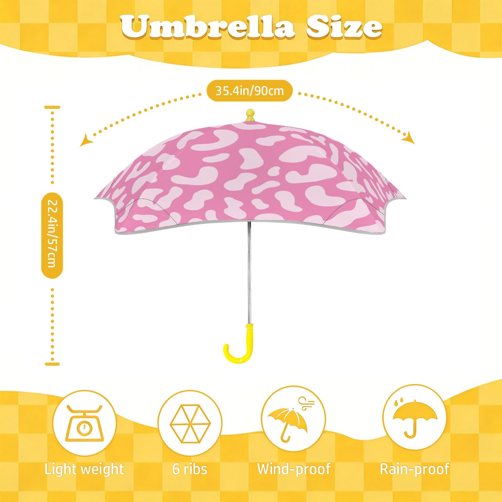 Pink Leopard Kids Safe Round Corner Umbrella Kids Safe Round Corner Umbrella animal Printed Offshore