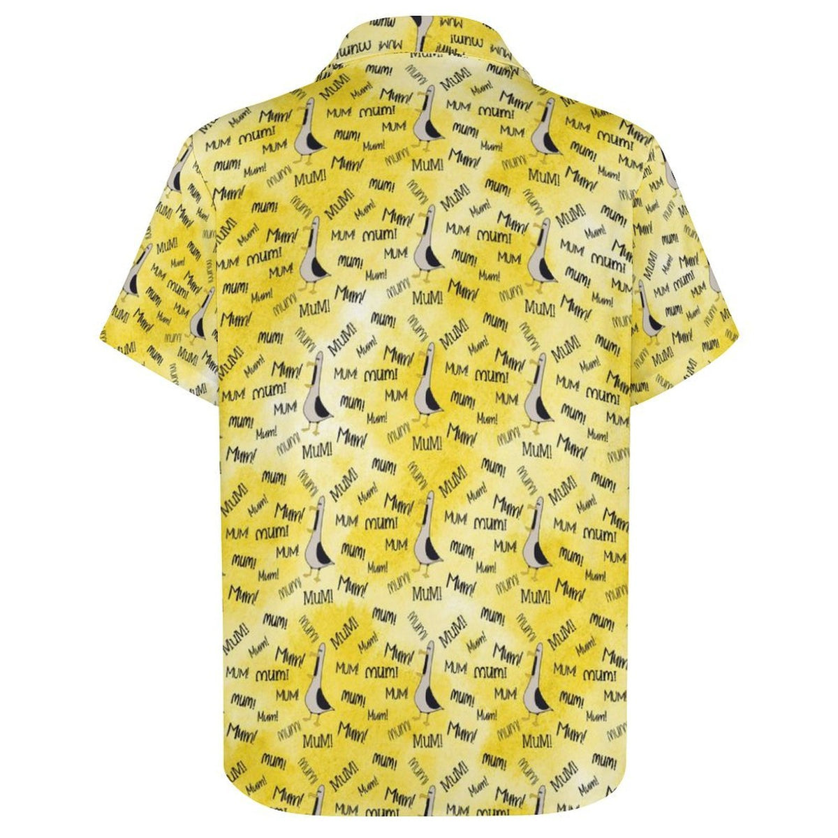 Mum Seagull Women's Collared Pocketless Short Sleeve Shirt