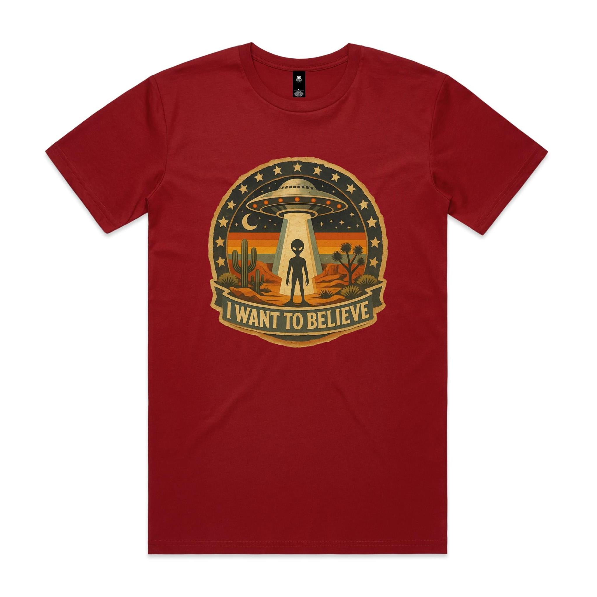 I Want To Believe Vintage UFO Men's AS Colour T-shirt