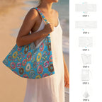 Doughnuts On Blue Beach Chair Towel Cover with Side Pockets