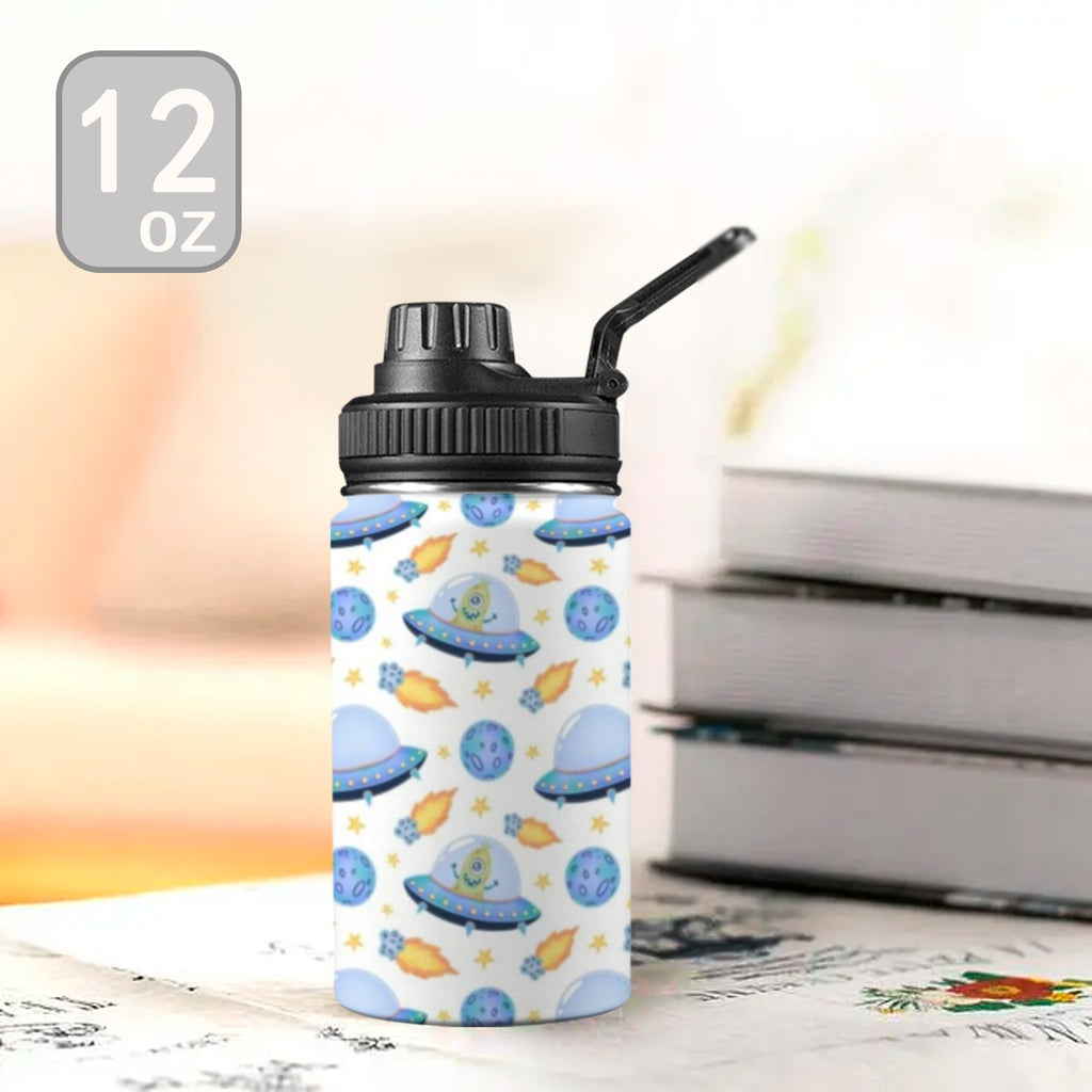 UFO's Kids Water Bottle with Chug Lid (12 oz) Kids Water Bottle with Chug Lid Printed Offshore Sci Fi