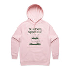 Bean There, Sipped That, Coffee - Womens Hoodie Pink Womens Hoodie Coffee Printed In Australia