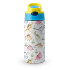 Cute Dinosaurs - Little Kids Water Bottle blue 350ml Little Kids Water Bottle animal Printed Offshore