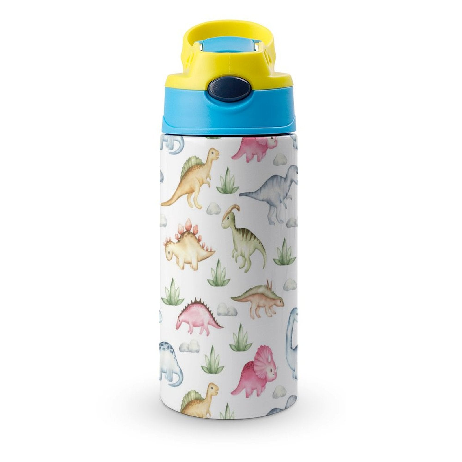 Cute Dinosaurs - Little Kids Water Bottle blue 350ml Little Kids Water Bottle animal Printed Offshore
