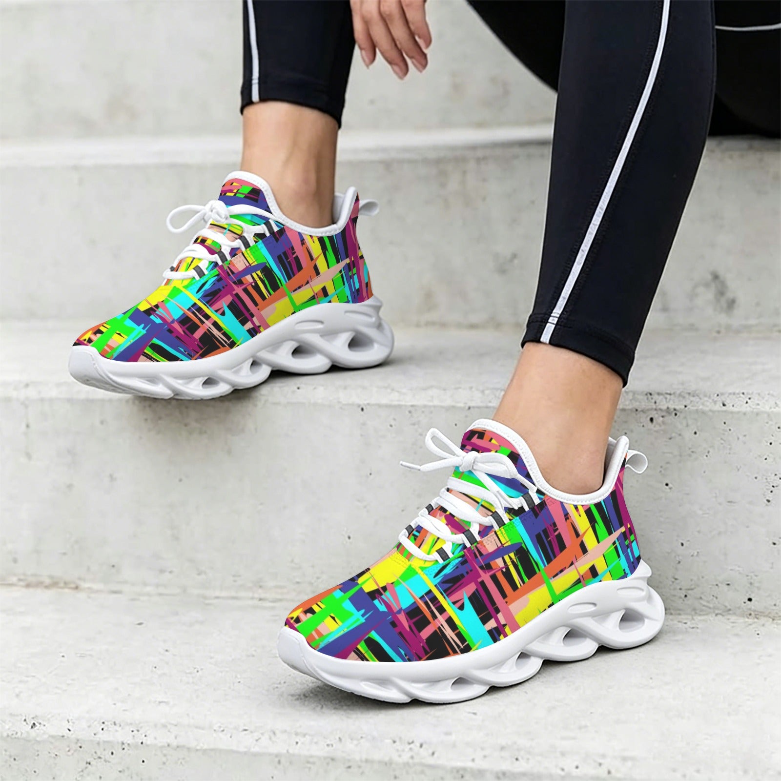 Painted Lines Women's Twisted Sole Sneakers