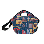 Music Instruments Neoprene Lunch Bag/Large (Model 1669) Neoprene Lunch Bag Music Printed Offshore
