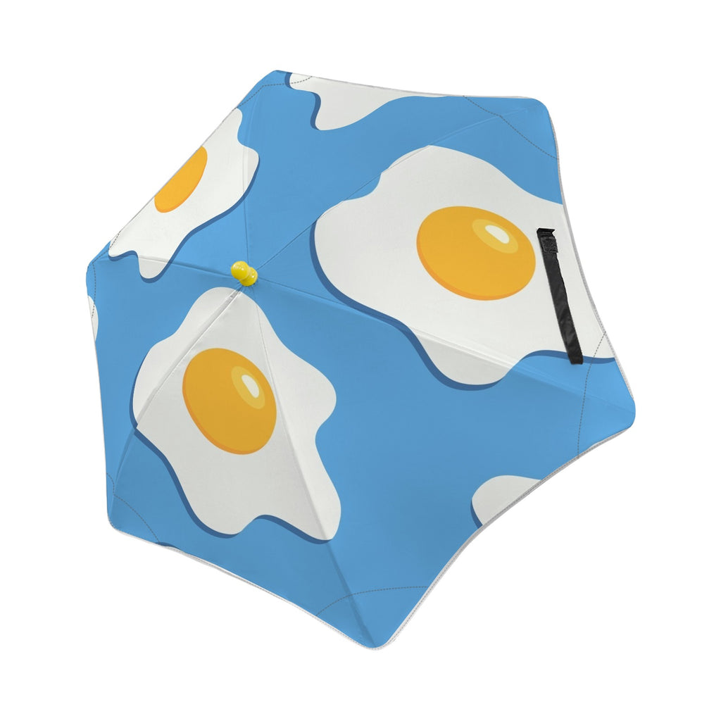 Fried Eggs Kids Safe Round Corner Umbrella One Size Kids Safe Round Corner Umbrella Food Printed Offshore