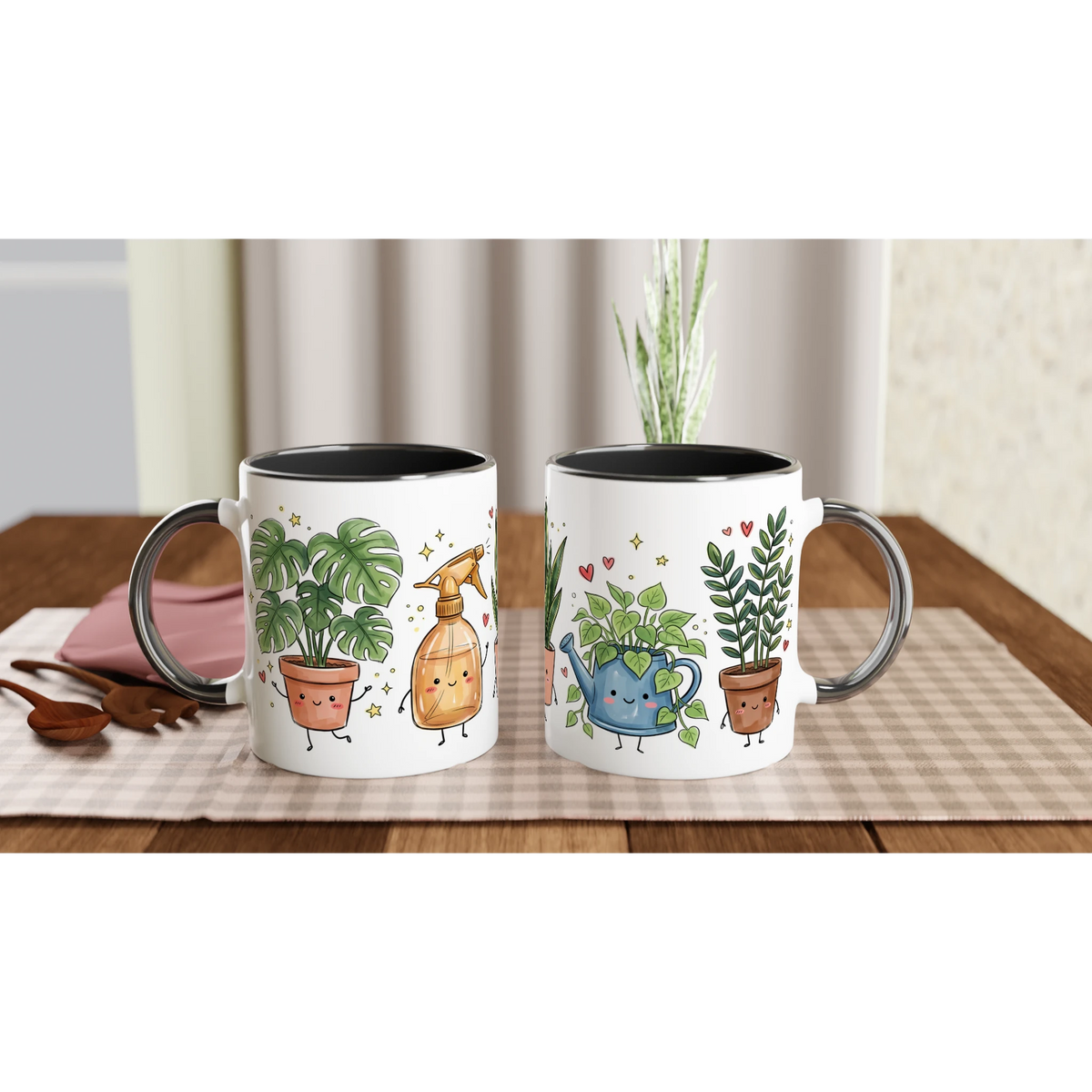Plant Lover 11oz Ceramic Mug Ceramic Black 11 oz Mug Globally Fulfilled Plants