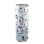 Penguin Love - 20oz Tall Skinny Tumbler with Lid and Straw